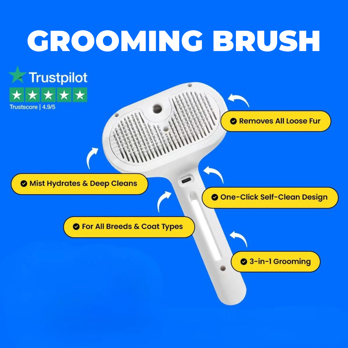 Grooming Brush™ HugPaw